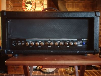 Kustom QUAD 100 HD 100W Lead Guitar Amplifier Head with Built-in Effects - Black