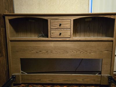 Queen headboard, bed frame and dresser