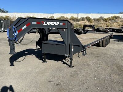 8.5x36 Lamar FG Gooseneck Equipment Trailer - 30K GVWR - Max Ramps