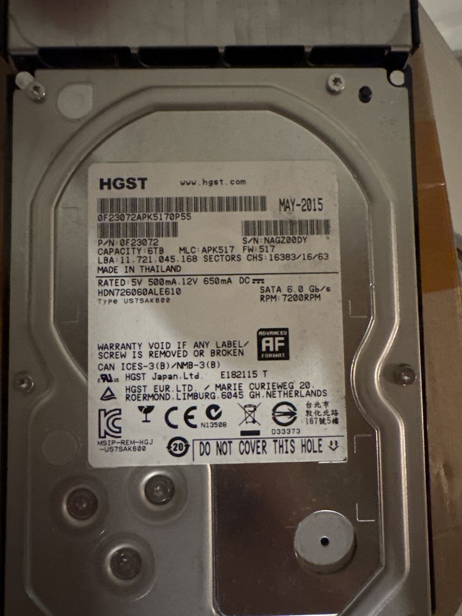 HGST 6tb HDDs