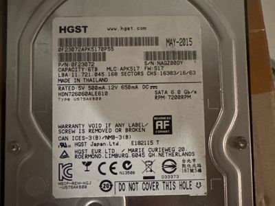 HGST 6tb HDDs