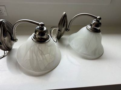 Wall Sconces with marbled glass