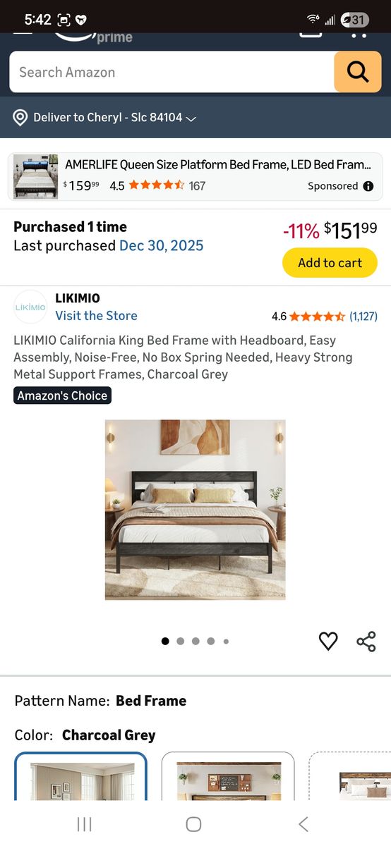 California king bed frame