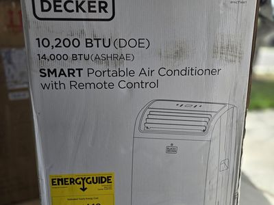 NEW Black & Decker 14,000 BTU ASHRAE Smart Portable Air Conditioner