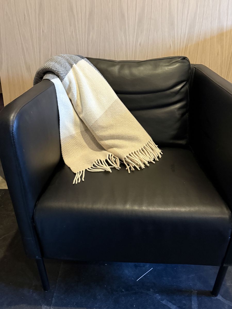 IKEA Black Faux Leather Armchair / Office Accent Chair – $40 OBO