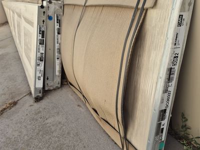 Clopay 7 ft almond garage door new