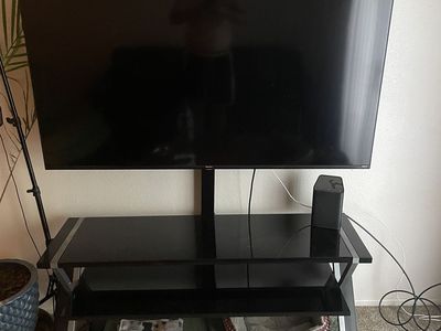 3 tier glass shelved TV Stand w/bracket