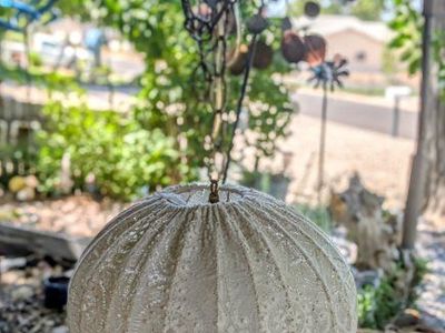 Vintage Crochet Lace Metal Cage Hanging Pendant Light Fixture
