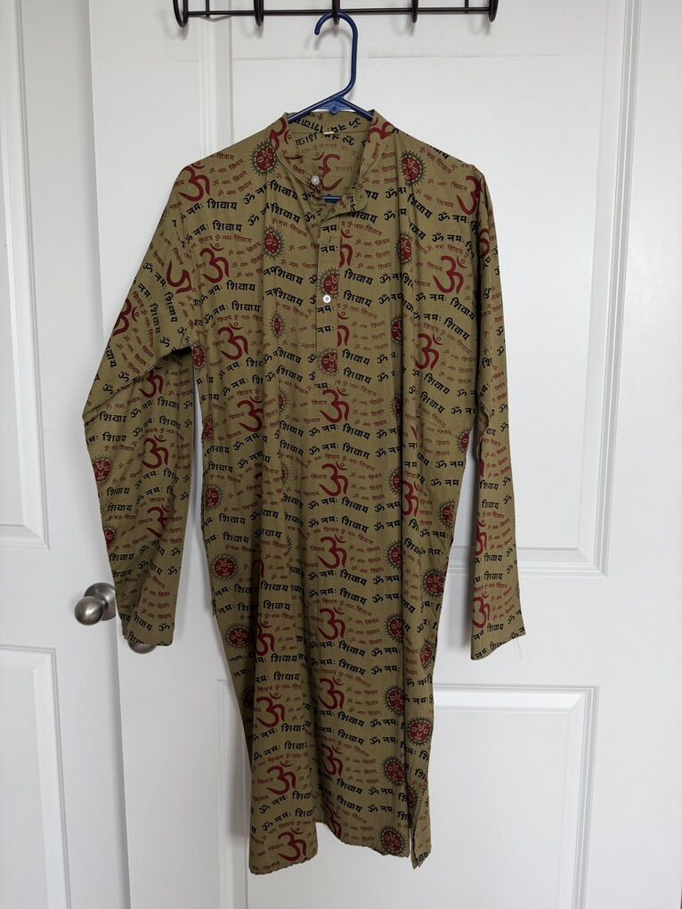 New Men’s Long Cotton, Kurta Size XL Made In India