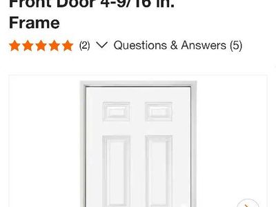 Builders Choice 36"x80" LH 6-Panel Exterior Steel Prehung Door w/ Brickmould & 10-Year Warranty