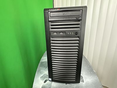 Supermicro Tower Server Computer, Xeon E3-1230, NVIDIA Tesla P100 GPU, 16 GB RAM, 2x 2TB HDD, 2X 256 GB Intel server-grade SSD