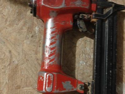 Pneumatic Brad Nailer - Used Red Framing and Trim Tool