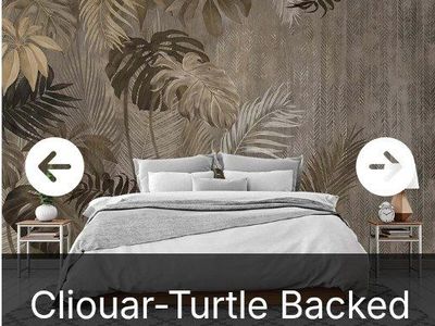 Cliouar Tropical Monstera & Palm Leaf Wall Mural Wallpaper 103" W x 69" H, 5 Panels (NEW)