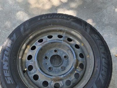 Sentry Touring 195/65R15 Tire on Steel Wheel - Good Tread, Used Spare