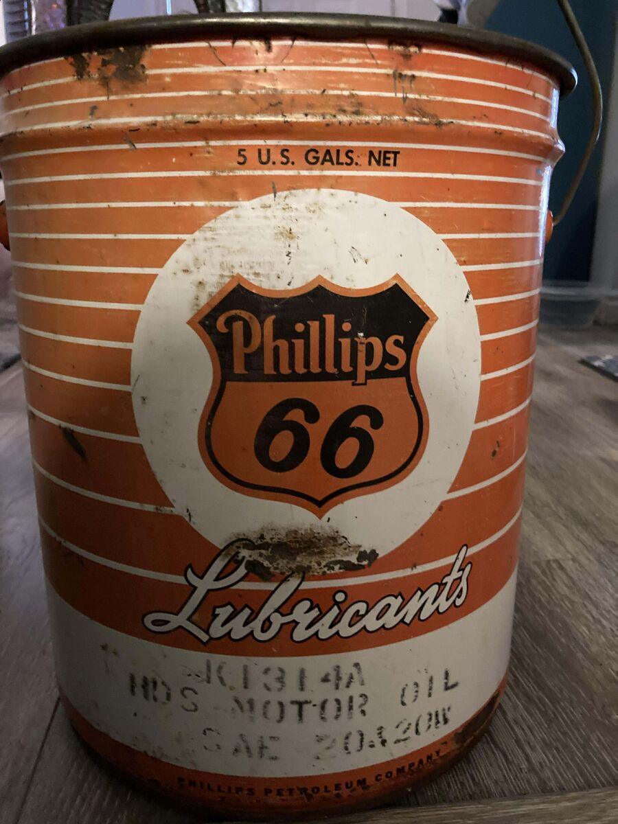 Uber Cool Vintage 1940's Phillips 66 5 Gallon Lubricant Can!!