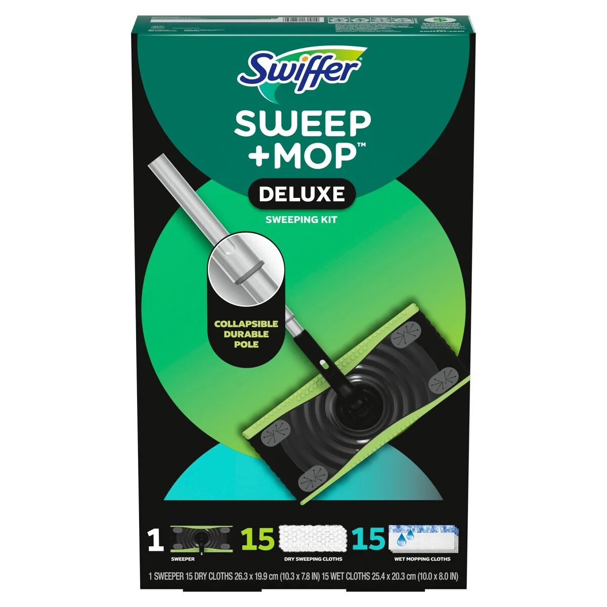 Swiffer Deluxe Sweep + Mop Sweeping Kit 1 Sweeper + 30 Refills 1907127 #103421