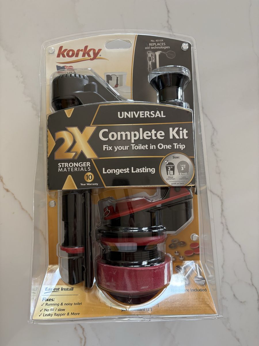 Korky 4010X Universal 2X Complete Toilet Repair Kit - Fixes Running, Noisy & Slow Toilets