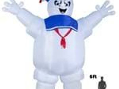 Halloween 25’ Ghostbusters Marshmallow Man Inflatable Gravestone Cemetery Statue Figurine Collectible Home Decor Decoration Prop