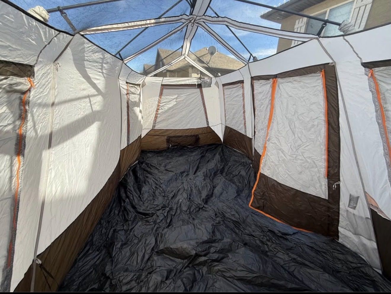 Ozark Trail 12-Person Instant Cabin Tent - Large Family Tent for Camping, Quick Setup