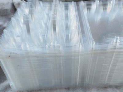 40 Plastic see through eggs cartons, selling eggs