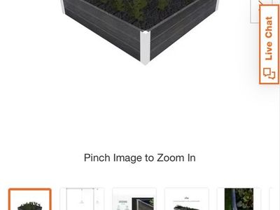 New 2 Pack Garden Bed Planter - Vita Urbana 4x4 Composite Raised, Square, Charcoal