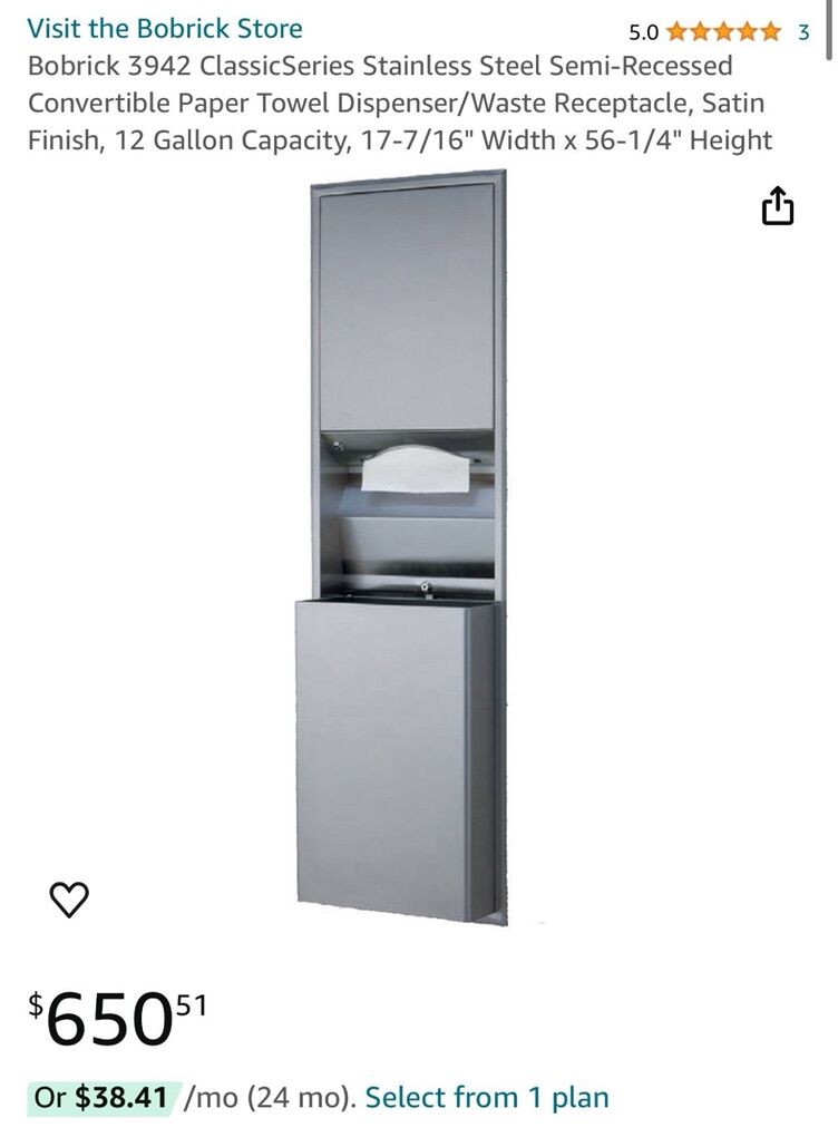 Bobrick 3942 ClassicSeries Stainless Steel