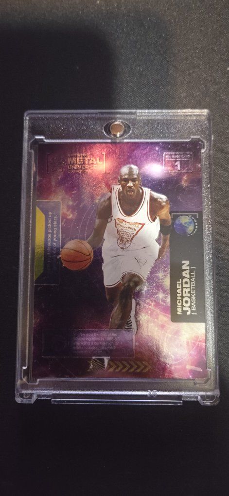 2021 SkyBox Metal Universe Champions Michael Jordan #1 Trading Card in Magnetic Case