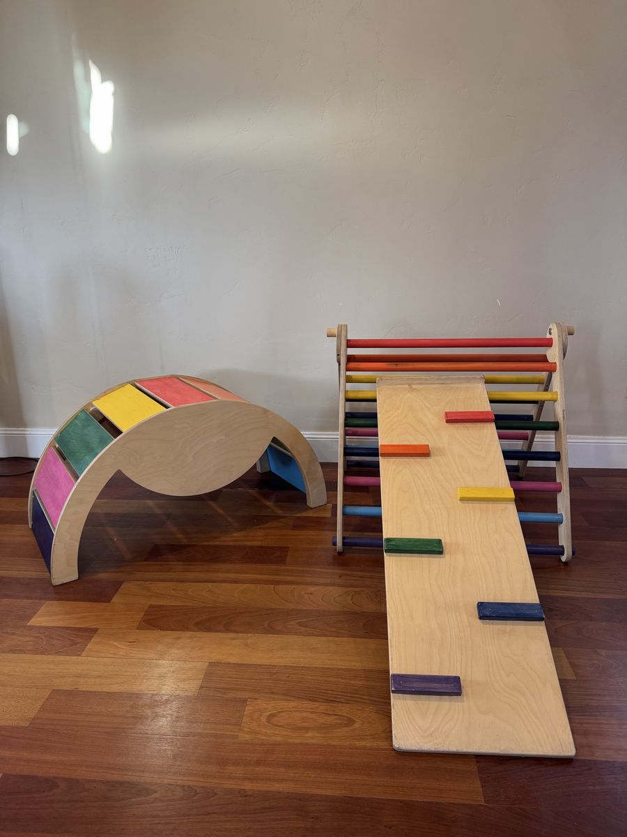 Solid Wood 3 Piece Climbing Gym Set