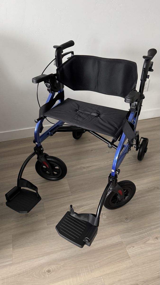 Foldable Rolling Chair with Seat 2 in 1 (Be sure to read the description!!!)