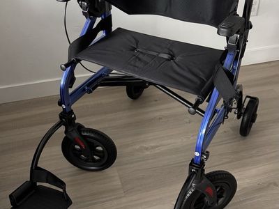 Foldable Rolling Chair with Seat 2 in 1 (Be sure to read the description!!!)