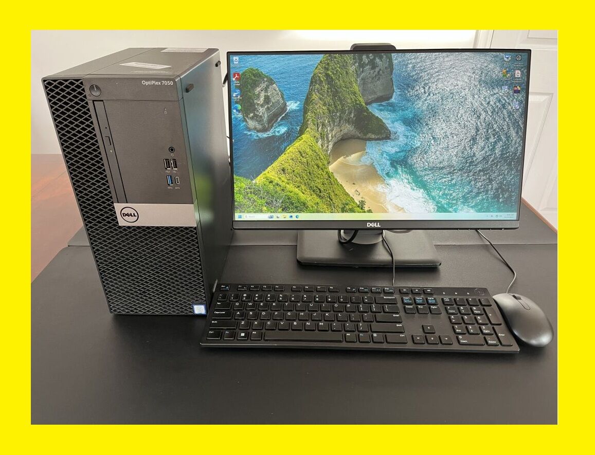 24GB RAM 6 CORE Dell i7-7700@ 4.2GHz 512GB SSD OptiPlex 7050 MT Windows 11 Desktop Computer