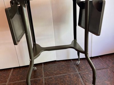 Really cool Vintage typewriter table on wheels.