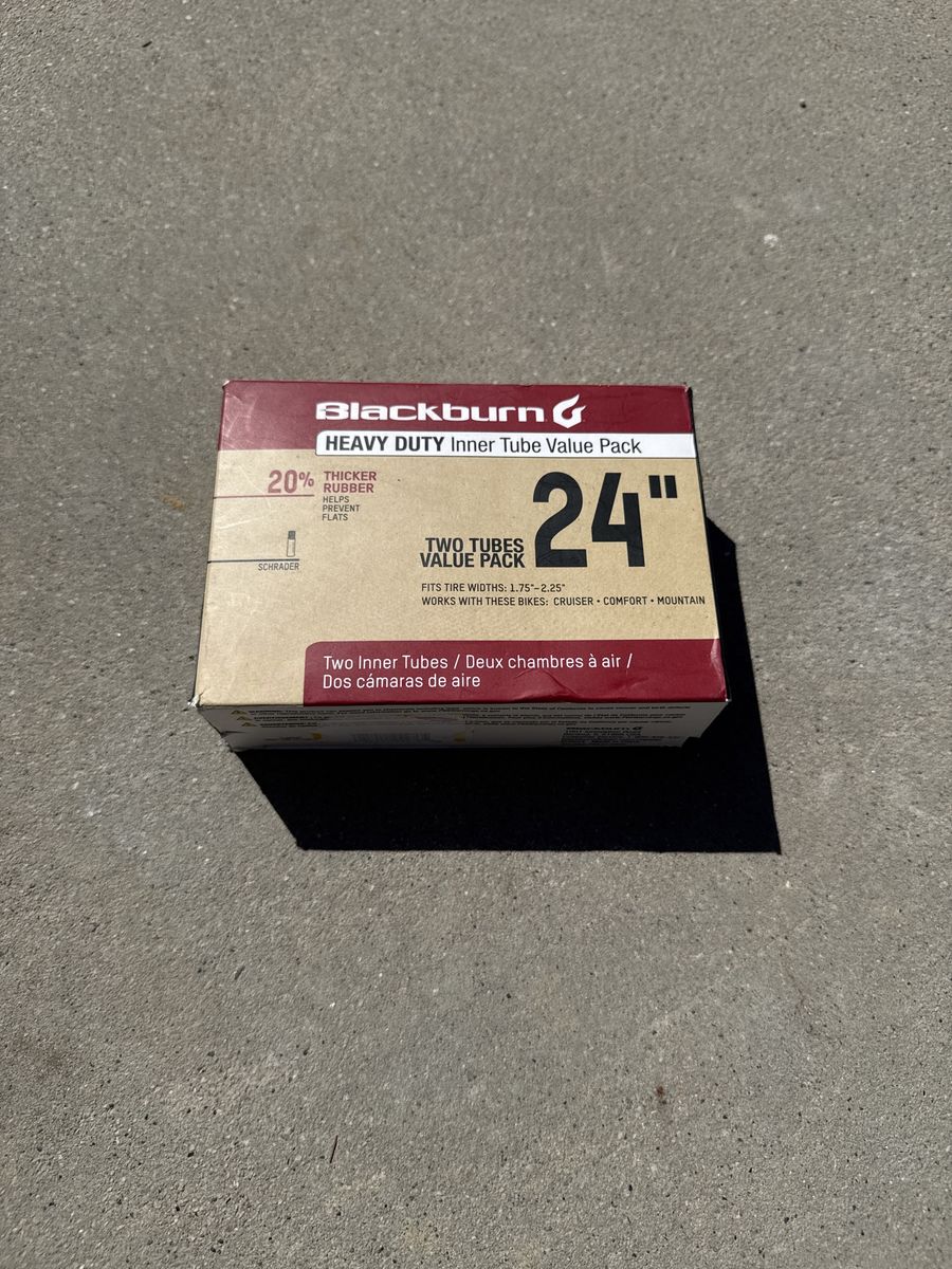 Heavy Duty 24" Bike Inner Tubes - 2 Pack