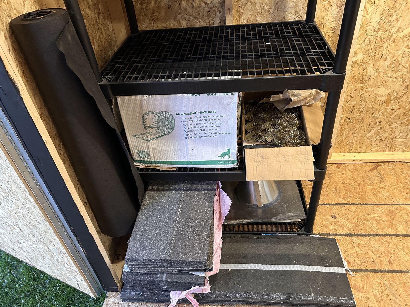 Extra Roofing Supplies From Shed Build