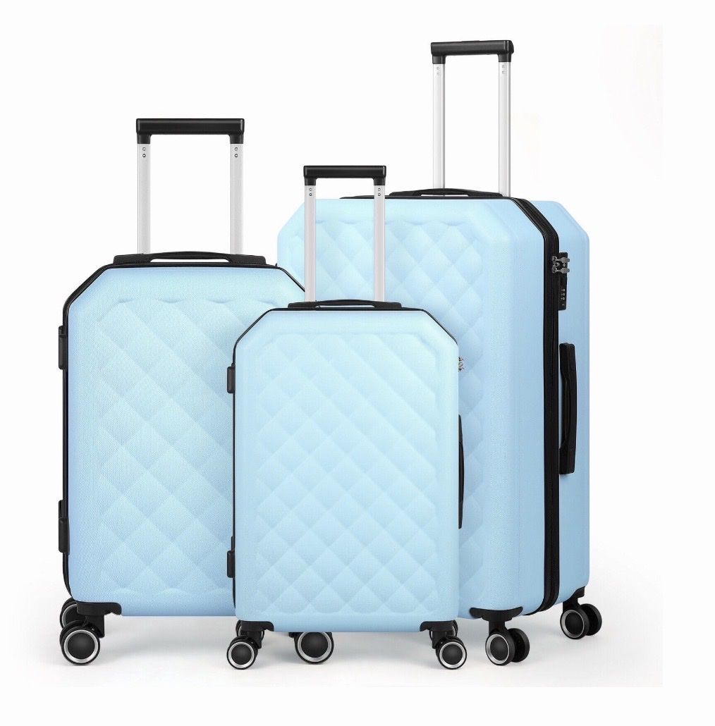 New!! 3-Piece Hardshell Luggage Set- travel rolling luggage on wheels