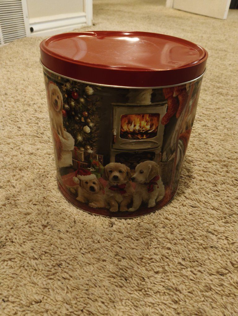 Cute dog tin