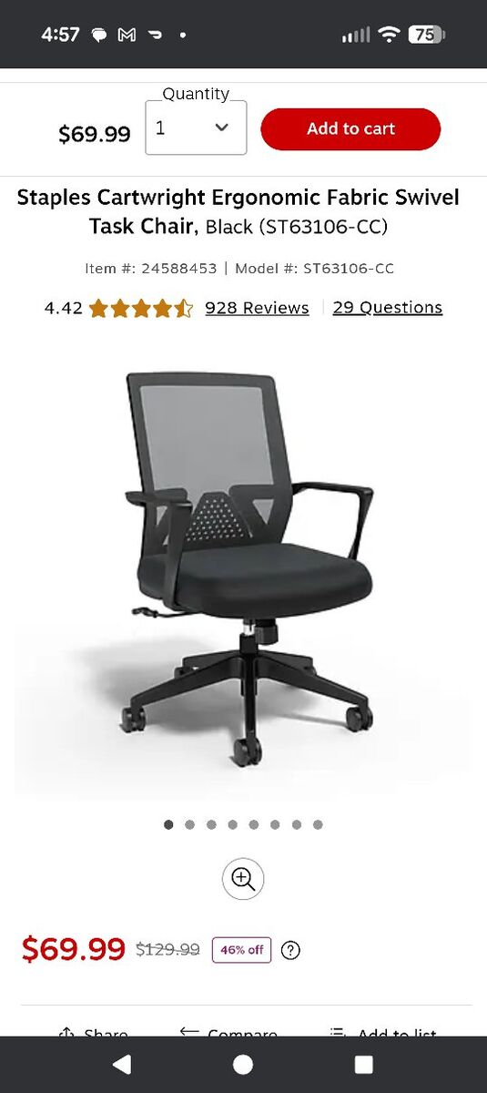 New in box office chair