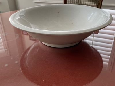 Antique White Ironstone Wash Basin Bowl
