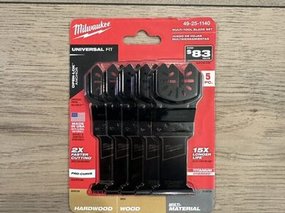 Milwaukee Multi Tool 5 Piece Blade Set