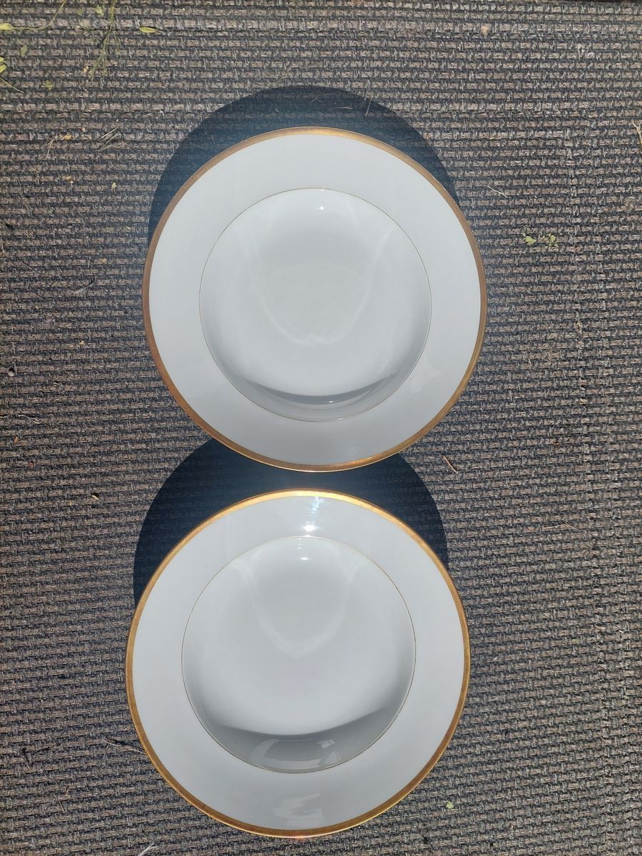 Antique Limoges France C. Ahrenfeldt Soup Bowls/Plates – Pair