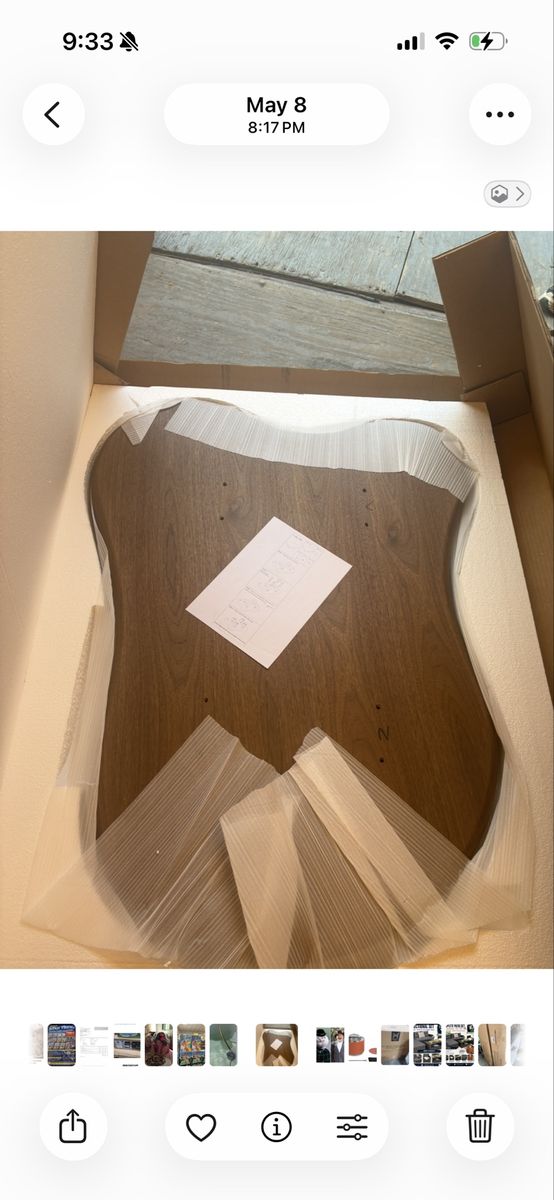 Curved Walnut Wood table top