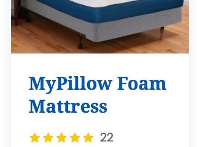 MyPillow Foam Mattress and Platform Bed Foundation with Hybrid+ Topper