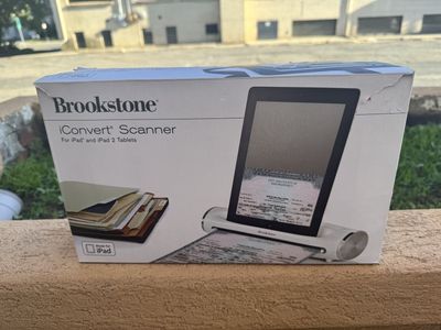 New NIB Brookstone iConvert Scanner for Apple iPad and iPad 2 Tablets