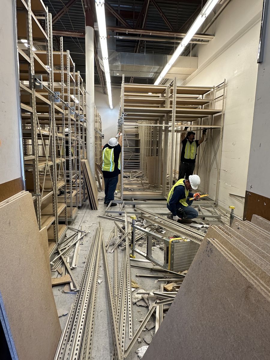 10' Tall Sliding Shelving Track Shelving