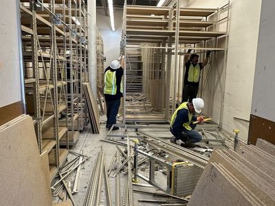 10' Tall Sliding Shelving Track Shelving