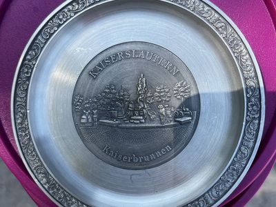 Vintage Zinn Kaiserbrunnen Kaiserslautern Pewter Plate
