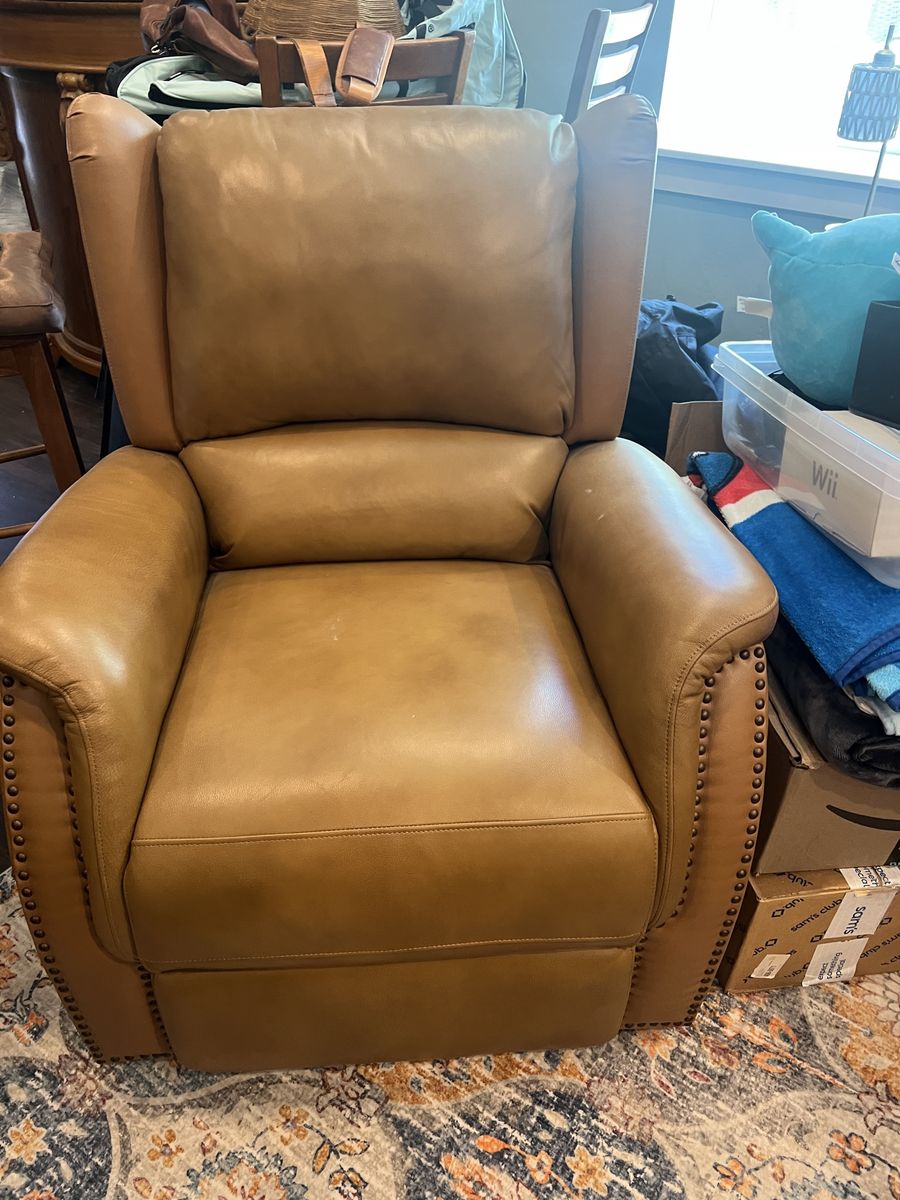 Faux leather recliners like new