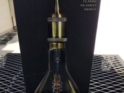 FEIT Electric Vintage Dimmable Classic Filament Design Bulb & Pendant - New in Box