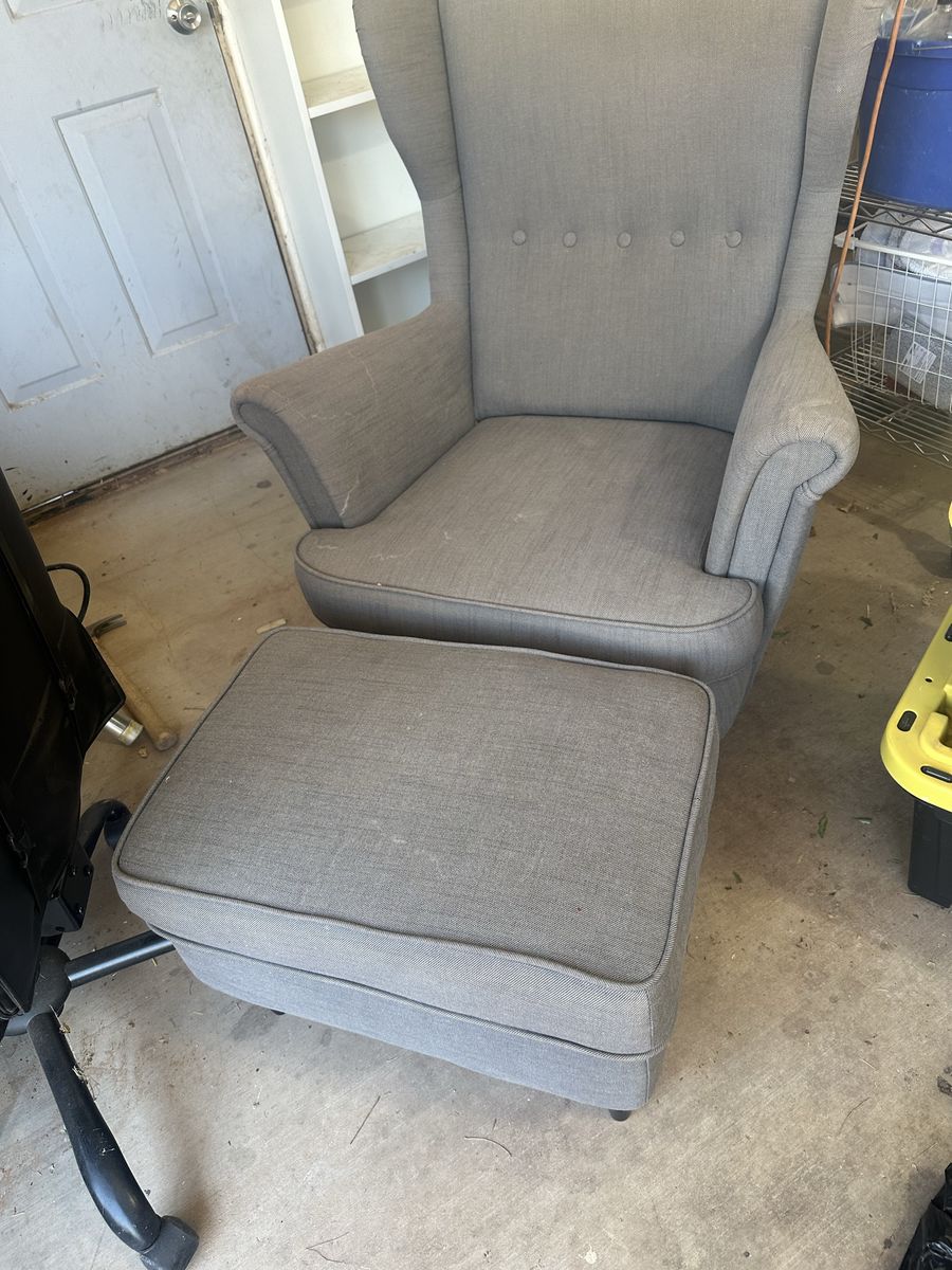 Ikea Chair and Footstool