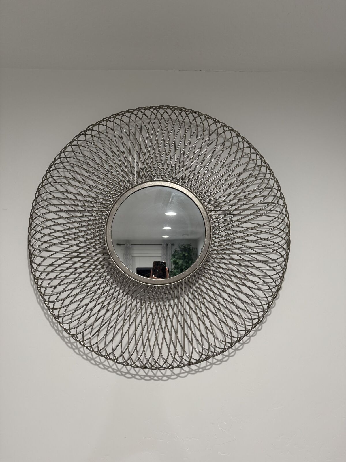 Silver Circular Mirror
